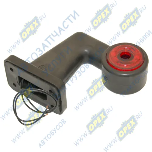 ГФ3.8 LED3-20 Фонарь габаритный (красно-белый) ф60 высота L=125 угол 90 градусов; б-кр. светодиод (солнышко) Евросвет