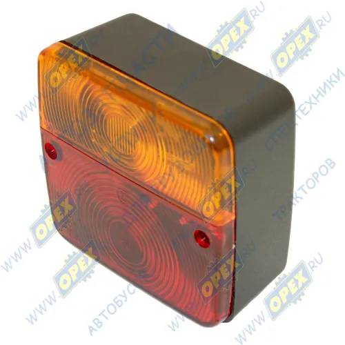 ЕС19-01-12 Фонарь задний МТЗ,ANT-1000 прицепа (пластик),красно-желтый,квадратн.; все ТС, прицепы 12в Евросвет