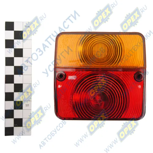 ЕС19-01-12 Фонарь задний МТЗ,ANT-1000 прицепа (пластик),красно-желтый,квадратн.; все ТС, прицепы 12в Евросвет1