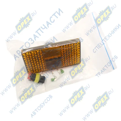 ГФМ6.3731 Фонарь габаритный оранжевый 12/24V овальный разъем АМР (светодиод) Евросвет