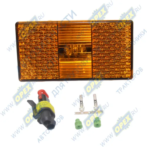 ГФМ6.3731 Фонарь габаритный оранжевый 12/24V овальный разъем АМР (светодиод) Евросвет3