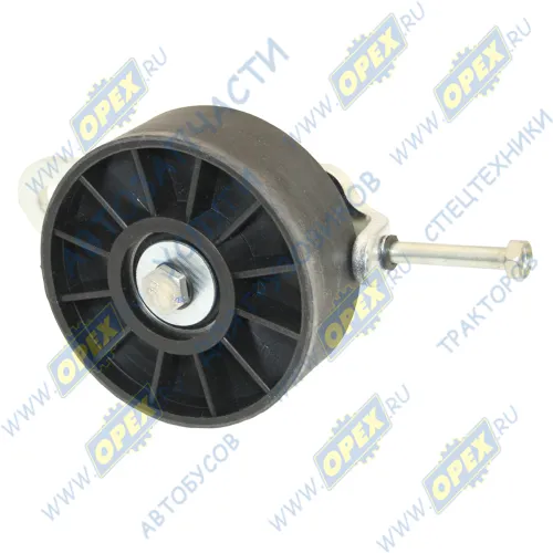 406.1308067-02 Ролик (ПВХ) натяжной посад. ф12 наружн. ф82 H=30 в сб. с подшипником 180201 с кронштейном ЗМЗ-405,406,514 ЗМЗ