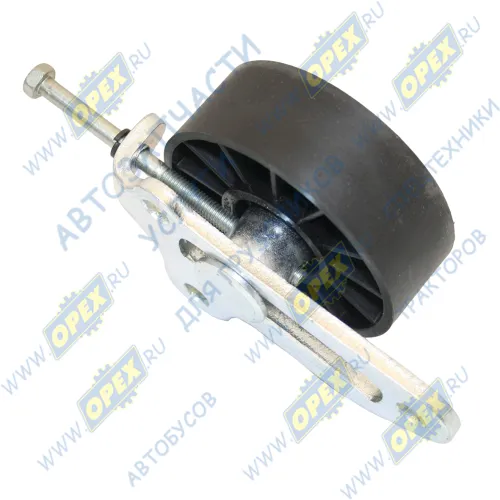 406.1308067-02 Ролик (ПВХ) натяжной посад. ф12 наружн. ф82 H=30 в сб. с подшипником 180201 с кронштейном ЗМЗ-405,406,514 ЗМЗ1