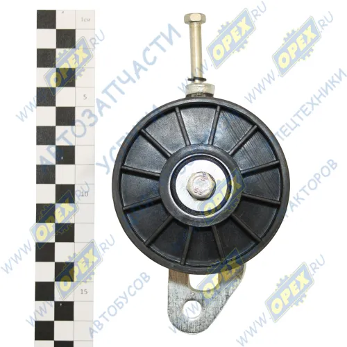 406.1308067-02 Ролик (ПВХ) натяжной посад. ф12 наружн. ф82 H=30 в сб. с подшипником 180201 с кронштейном ЗМЗ-405,406,514 ЗМЗ2