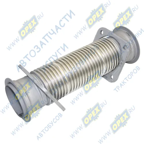 54115-1203012-01 Рукав глушителя (металлорукав) L=360 ф80 2 квадр.фланца по 4отв. ф10 Евро-2,3 КАМАЗ-УВК