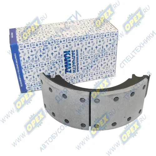 53212-3501090 Колодка тормозная L=425 s=140 (расточенная) без уха; безасбестовые накладки КАМАЗ-УВК