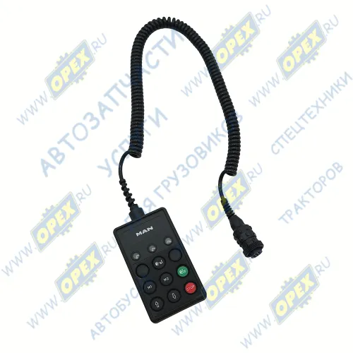 446.056.127.0 Пульт дистанционного управления ECAS Управление передней осью: Да Управление задней осью: Нет Управление подъемным мостом: Нет КАМАЗ-УВК