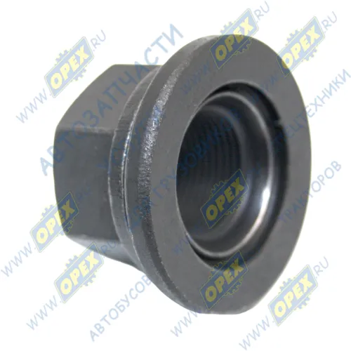 S88230-0200 Гайка колесная С/И M22х1,5 h=27 ключ-SW32 (юбка подвижная) ф46 ; универсальная BPW (1982-2020), IVECO Bus (1970-2020), K?SSBOHRER (1970-2020), MAN Bus; h=26 (с упорной шайбой, тефлон) колеса СМАЗ,КАМАЗ-ЕВРО,ГАЗон Некст КАМАЗ-УВК2