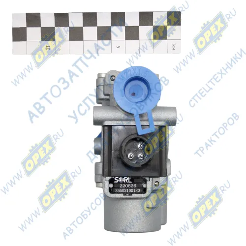 35502100180 Кран модулятор ABS тягача, байонет (DIN)72585, DAF LCV (1970-2020), IVECO LCV (1970-2020), VOLVO FH12 (1993-2020) MAN Bus (1970-2020), MB Accelo (2003; 4721950580 ,4721950020 ,4721950560 ,4721950160 K038438N50 КАМАЗ-УВК4