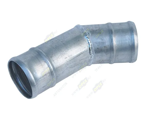 4308-1170132-03 Шланг (патрубок) кривой (1 изг.) ф75х85 L=360 (гофр. в метал. кольц.) подводящий КАМАЗ-УВК