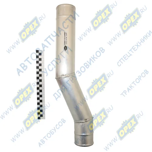 5308-1170124 Патрубок (алюм.) кривой (2 изг.) ф70х76 L=550 интеркуллера Камаз-4308 КАМАЗ-УВК1