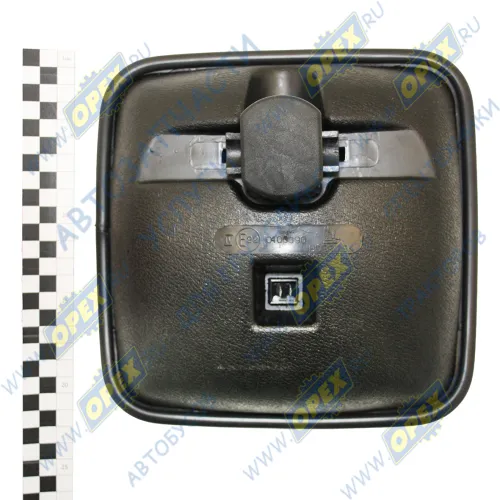 САКД458201.030 Зеркало (ПВХ) боковое КАМАЗ,МАЗ 24V 227х227 широкоугольное сфера с подогревом (дополнит.) КАМАЗ-УВК1