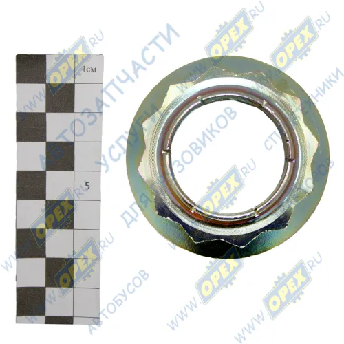 6520-2402269 Гайка С/И М42х2 h=28 К=64 подшипника с буртиком на 110 вал Евро; под головку х56*, 12 граней КАМАЗ-УВК1