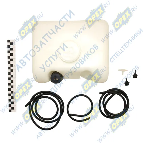 ТА03.5208 Бачок омывателя в сборе с мотором (трубки, форсунки, насос) 5л н/о КАМАЗ-УВК1