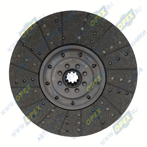 17.1601129 Диск сцепления ф380; шлиц=10; фшлица=4х6; фступ=42/34 ведомый универсальный под 152 КПП КАМАЗ-УВК