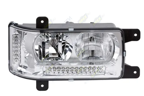 44.3775 Блок-фара КАМАЗ с эл.корректором 24в,правая,н/о,с ДХО и св.диод.УП (с 07.2016) КАМАЗ-УВК