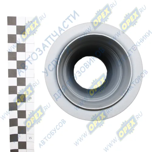 000.4859.150.000 Рукав глушителя (металлорукав) L=360 ф80 2 квадр.фланца по 4отв. ф10 Евро-2,3; (нержавейка) КАМАЗ-УВК2