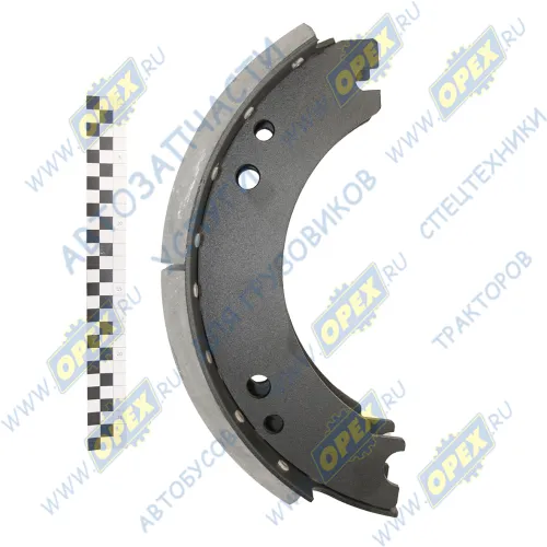 53212-3501090 Колодка тормозная L=425 s=140 (расточенная) без уха; безасбестовые накладки КАМАЗ-УВК2