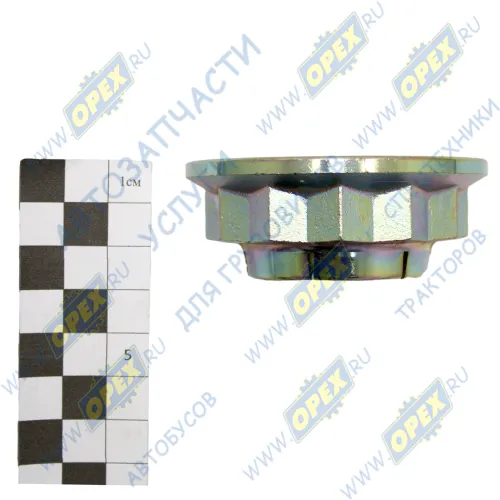 6520-2402269 Гайка С/И М42х2 h=28 К=64 подшипника с буртиком на 110 вал Евро; под головку х56*, 12 граней КАМАЗ-УВК2