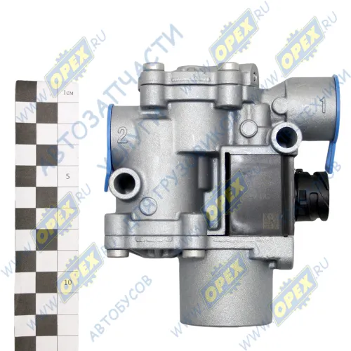 35502100180 Кран модулятор ABS тягача, байонет (DIN)72585, DAF LCV (1970-2020), IVECO LCV (1970-2020), VOLVO FH12 (1993-2020) MAN Bus (1970-2020), MB Accelo (2003; 4721950580 ,4721950020 ,4721950560 ,4721950160 K038438N50 КАМАЗ-УВК3