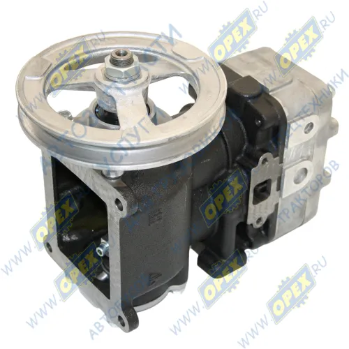 АМ.3509012-161 Компрессор 2-х цилиндровый МАЗ, КрАЗ, УРАЛ, МЗКТ дв.ЯМЗ-7511; со шкивом (320 л/мин.) 172мм КАМАЗ-УВК