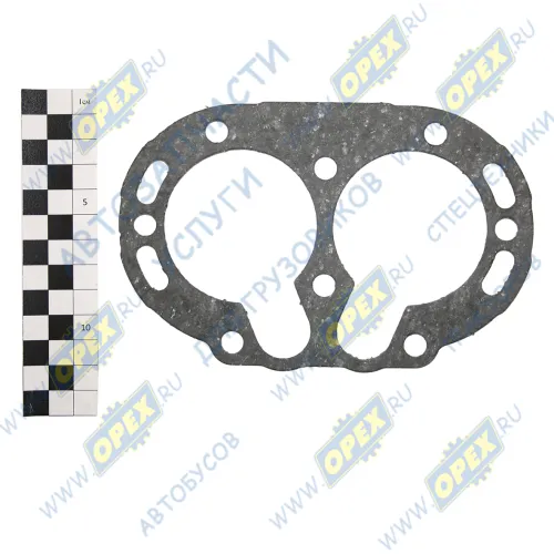 5320-3509043 Прокладка С/Ф; 105х160; фвнутр=60/60; 8отв.ф8/1отв.ф6, ГБЦ компрессора ЗИЛ, КАМАЗ КАМАЗ-УВК