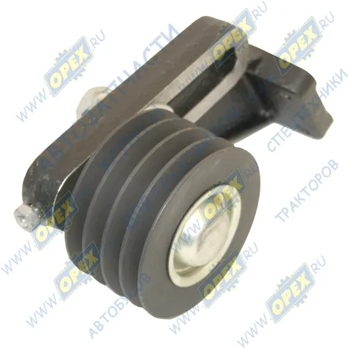 5297-1308110 Опора натяжная L=295; шкив ф120; 4 ручья КАМАЗ-УВК