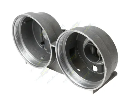 7406.1012020 Корпус масл.фил.(силумин)креп к блоку 5отв.ф12,1верх вых М24х1,5,2верх вых ф27,под2фил. КАМАЗ-УВК1