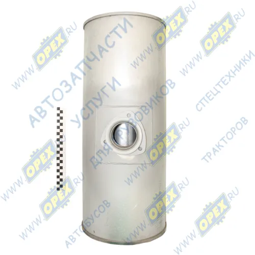 4308-1201010 Глушитель выпуска ф300 L=710; 2 треуг.фланца 3отв.ф12 КАМАЗ-УВК2