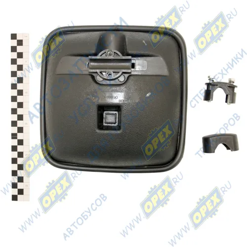 САКД458201.030-01 Зеркало (ПВХ) боковое КАМАЗ,МАЗ широкоугольное сферическое без обогрева (227х227х83) КАМАЗ-УВК1