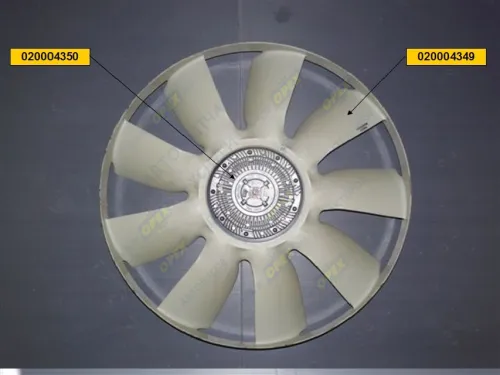 020004351 Вискомуфта вентилятора с крыльчаткой (ф704 мм - 9 лопастей); КамАЗ-65115 дв. 740.62, 740.65 КАМАЗ-УВК