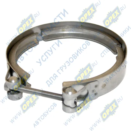 ХV-108-00.00.000 Хомут турбокомпрессора V-образный зажим, ф104-112, INOX Cursor Stralis КАМАЗ-УВК