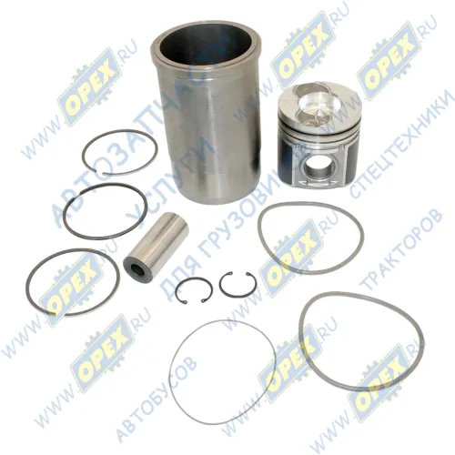 740.1000128-02К Гильза с поршнем, с пальцем и кольцами КАМАЗ Евро-0; (не требует подрезки поршня) "МоторДеталь" КАМАЗ-УВК