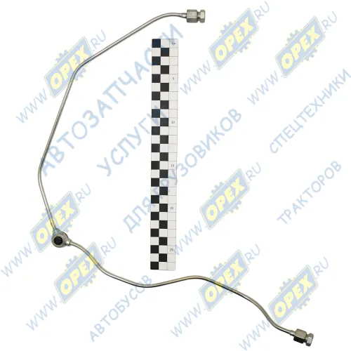 740.70-1022840-10 Трубка (сталь) ф4 L=700 Г=М10+К13/Г=М10+К13+кругл.шт10 топливная от магнитного клапана к штифтовым свечам КАМАЗ