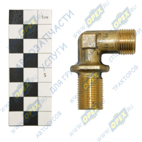 864882 Фитинг (угольник); Рнаруж=М18х1,5/М18х1,5 прям/внутр.конус; L=54х40 КАМАЗ1