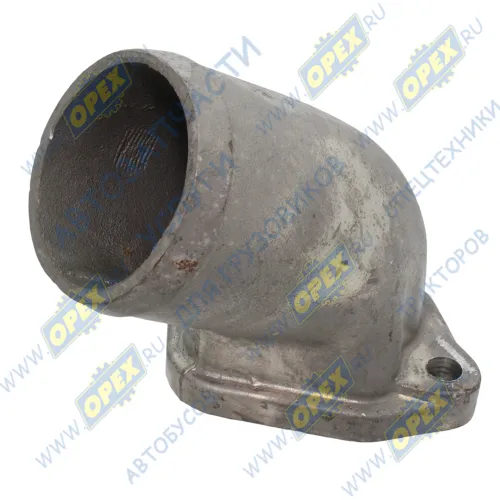 5320-1303058 Патрубок отводящий радиатора силумин L=160 ф70/фланец 2отв.ф10 ,без отвода КАМАЗ1
