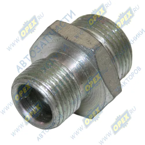 7408.3509270 Фитинг (штуцер) прямой; Рнаруж=М18х1,5/М22х1,5; К=27 L=33 КАМАЗ