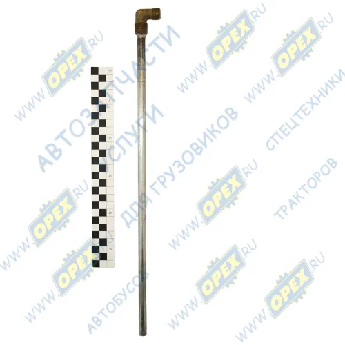 5320-1104015 Топливозаборник (сталь) ф10 L=435 (250л) с угольником М16х1,5; (голый) КАМАЗ