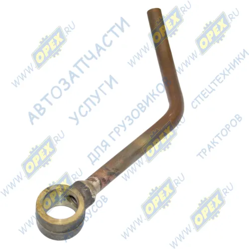 740.3509290-10 Трубка (медь) подводящая к 1-о цил. компр. ф12; L=245 кругл.шт22 КАМАЗ
