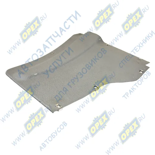 5320-8403274 Щиток (металл) L=410х365 грязевой подножки правый СБ; в сборе (с гайкодержателями) КАМАЗ