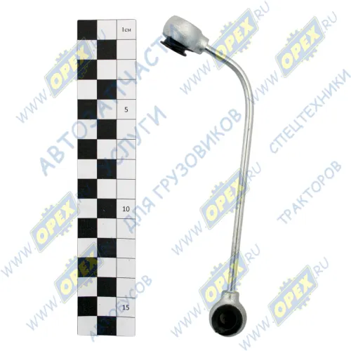 7406.1111573 Трубка (сталь) ф4; L=175 под 2 штуцера ф10 подвода воздуха к корректору КАМАЗ