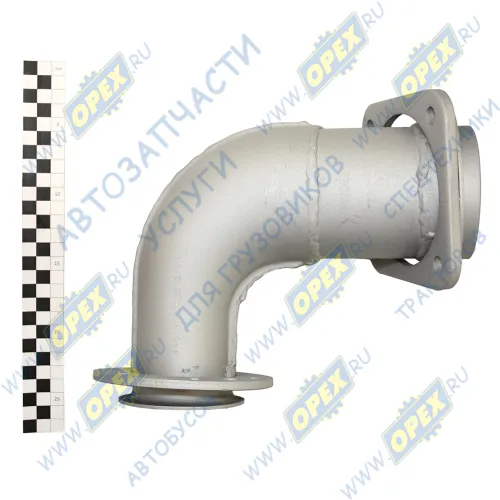 54115-1203010-60 Патрубок ф65/ф90 L1=162 L2=120 квадр.флан.4отв/кругл.фл 8отв.,приемный КАМАЗ-ЕВРО; 8 шпилек КАМАЗ1