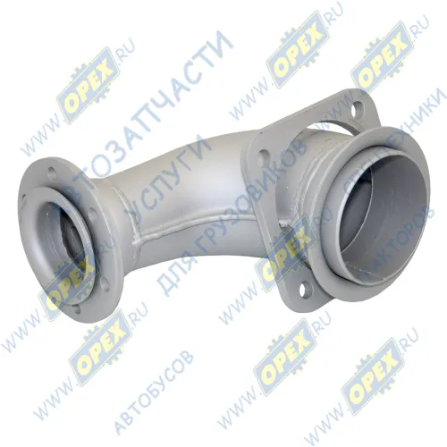 54115-1203011-10 Патрубок приемный L=320 квадр.флан.4отв/кругл.фл 6отв. к ТКР Schwitzer; 6 шпилек КАМАЗ1