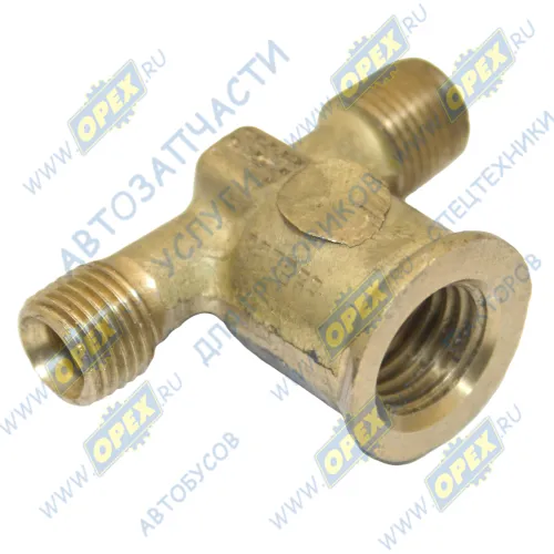 864808 Фитинг (тройник) Т-образный; Рнаруж=М10х1/ Рвнутр=М12х1,5/ Рнаруж=М10х1 L=23х42 вспом. тормоза КАМАЗ КАМАЗ
