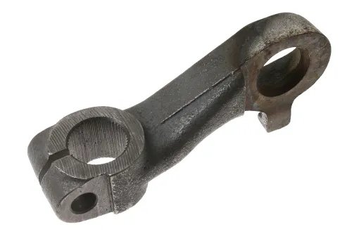 53215-1601217 Рычаг вала вилки выключения сцепления L=140 1отв.ф24шлиц,1отв.ф24, кривой одноплеч. КАМАЗ
