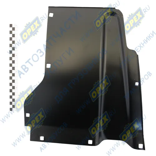 5320-8403277 Щиток (металл) L=410х350 грязевой подножки левый; (голый) КАМАЗ