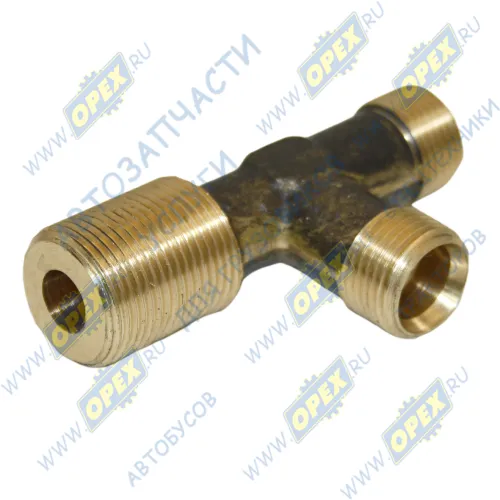 861032 Фитинг Тройник Рнаруж=М18х1,5/М18х1,5/М22х1,5 L=38х73 тормозной системы КАМАЗ