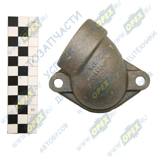 740.1303240 Патрубок перепускной трубы (Урал) водяной кривой L=105 ф48х58 силумин КАМАЗ1