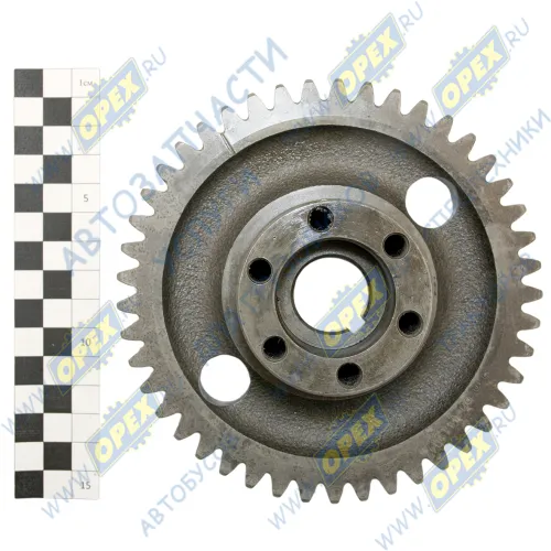 740.90-1111047-10 Шестерня фпос.=24/29 Z=45 h=49; 6отв.М8х1,25 под шпонку, редуктора привода ТНВД КАМАЗ