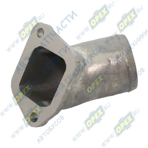 5320-1303058 Патрубок отводящий радиатора силумин L=160 ф70/фланец 2отв.ф10 ,без отвода КАМАЗ2